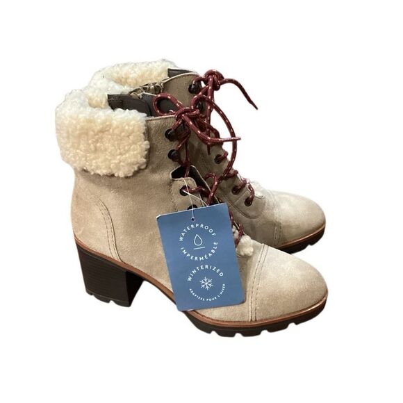 NWT Naturalizer Women's Varuna 2 Waterproof Booties Oatmeal Suede Size 7.5 - Picture 13 of 14